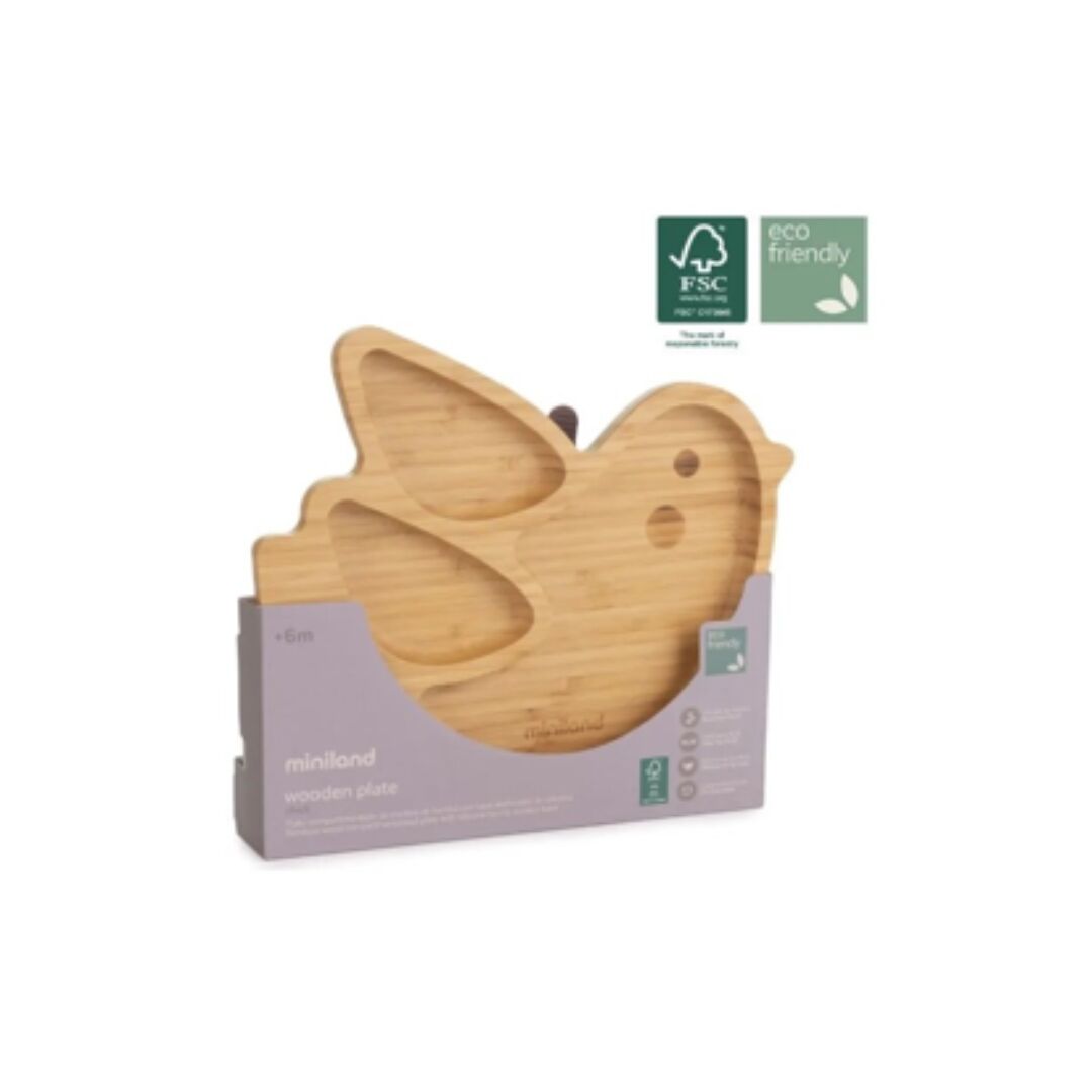 Assiette En Bois Oiseau