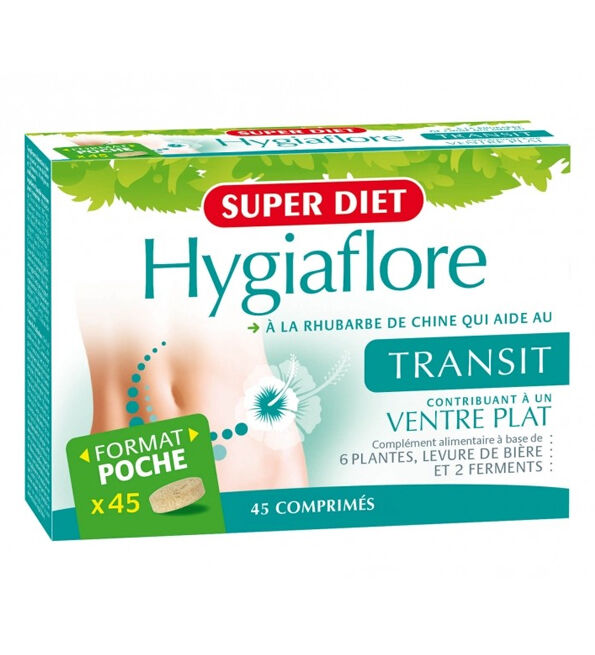 Hygiaflore Transit Ventre Plat Pocket - 45 Comprimés