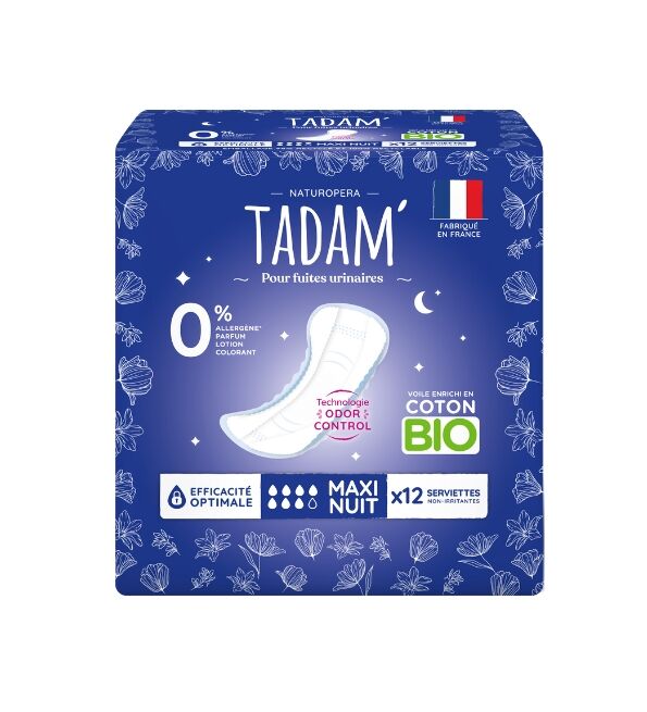  SERVIETTES FUITES URINAIRES MAXI NIGHT X 12