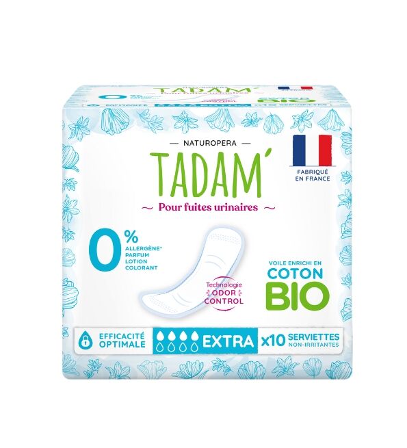 TADAM SERVIETES FUITES URINAIRES EXTRA X 10