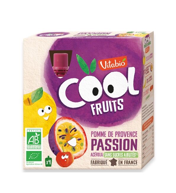 Vitabio Cool Fruits Pomme Passion 4 X 90g