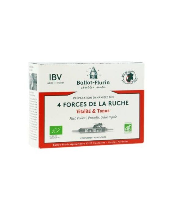 Préparation Dynamisée Biologique 4 Forces de la Ruche - 10 x 10ml