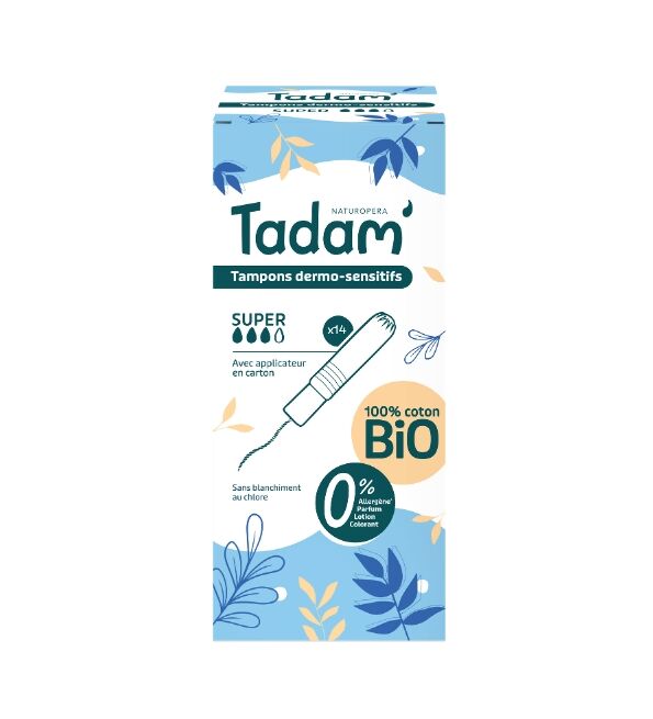 TAMPONS DERMO SENSITIFS AVEC APPLICATEUR SUPER X14