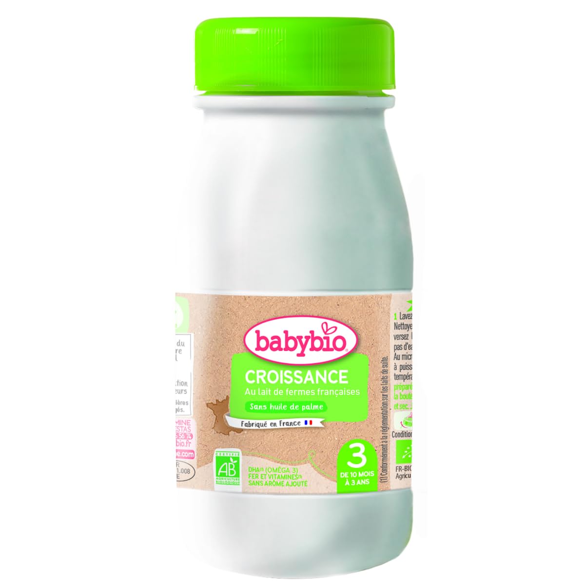 Lait Croissance Liquide pour les Bébés de 10 Mois à 3 Ans - 250ml