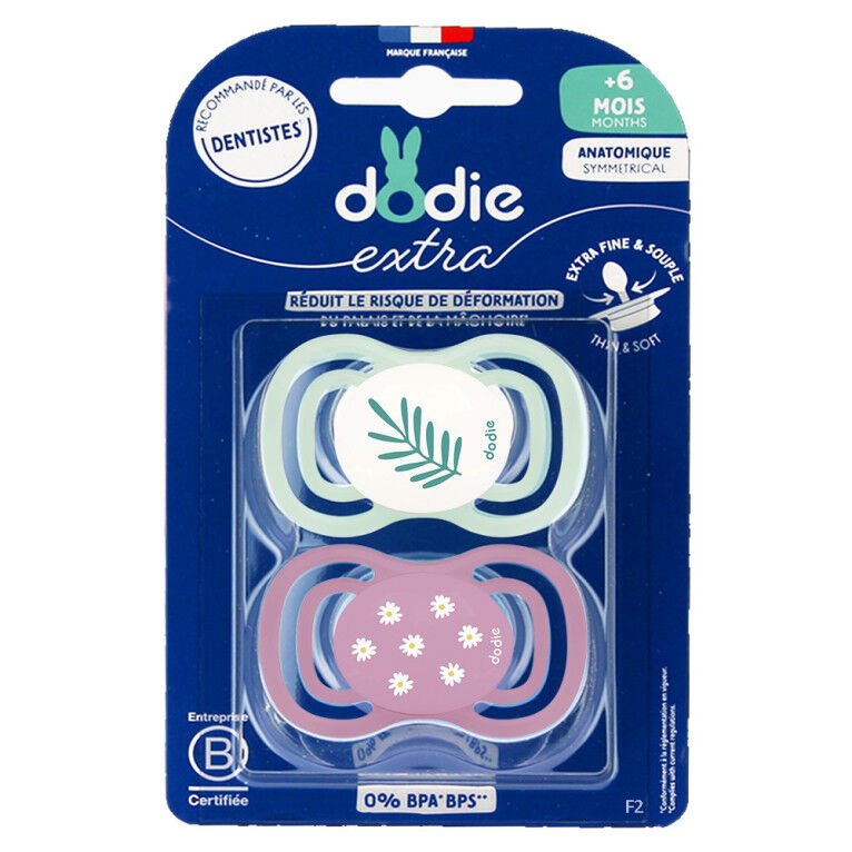 Sucette +6mois Duo Extra Fine Rose F2 2365