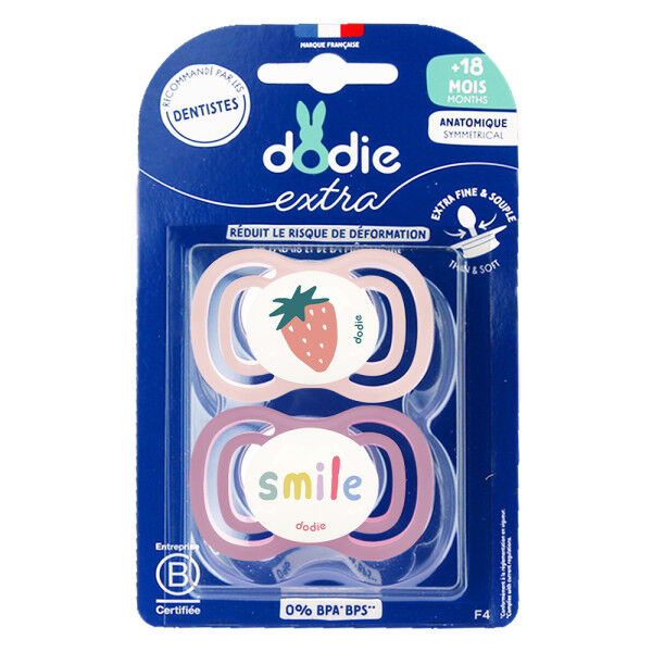 Sucette +18mois Duo Extra Fine Rose F4