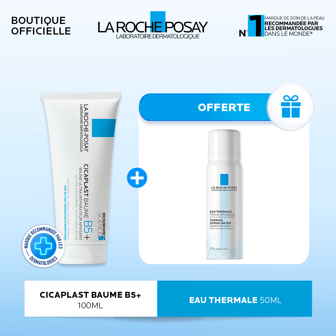 Cicaplast Baume Cicatrisant B5+ Peau Fragilisée | 100ml = Eau Thermale 100ml Offerte