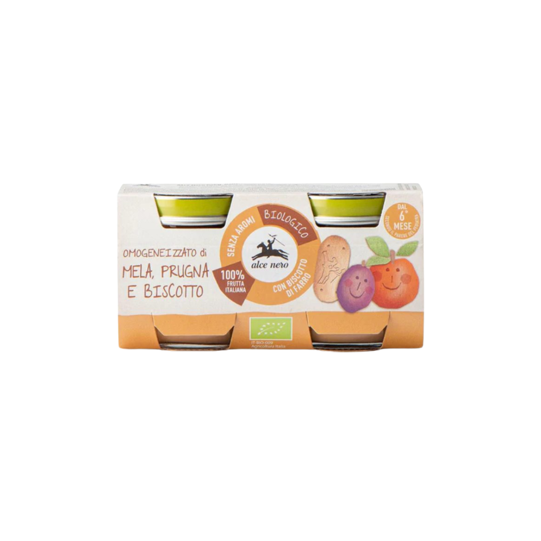 PETIT POT MIX PUREE DE POMMES PRUNES ET BISCUITS BIO 160 G 2X 80 G