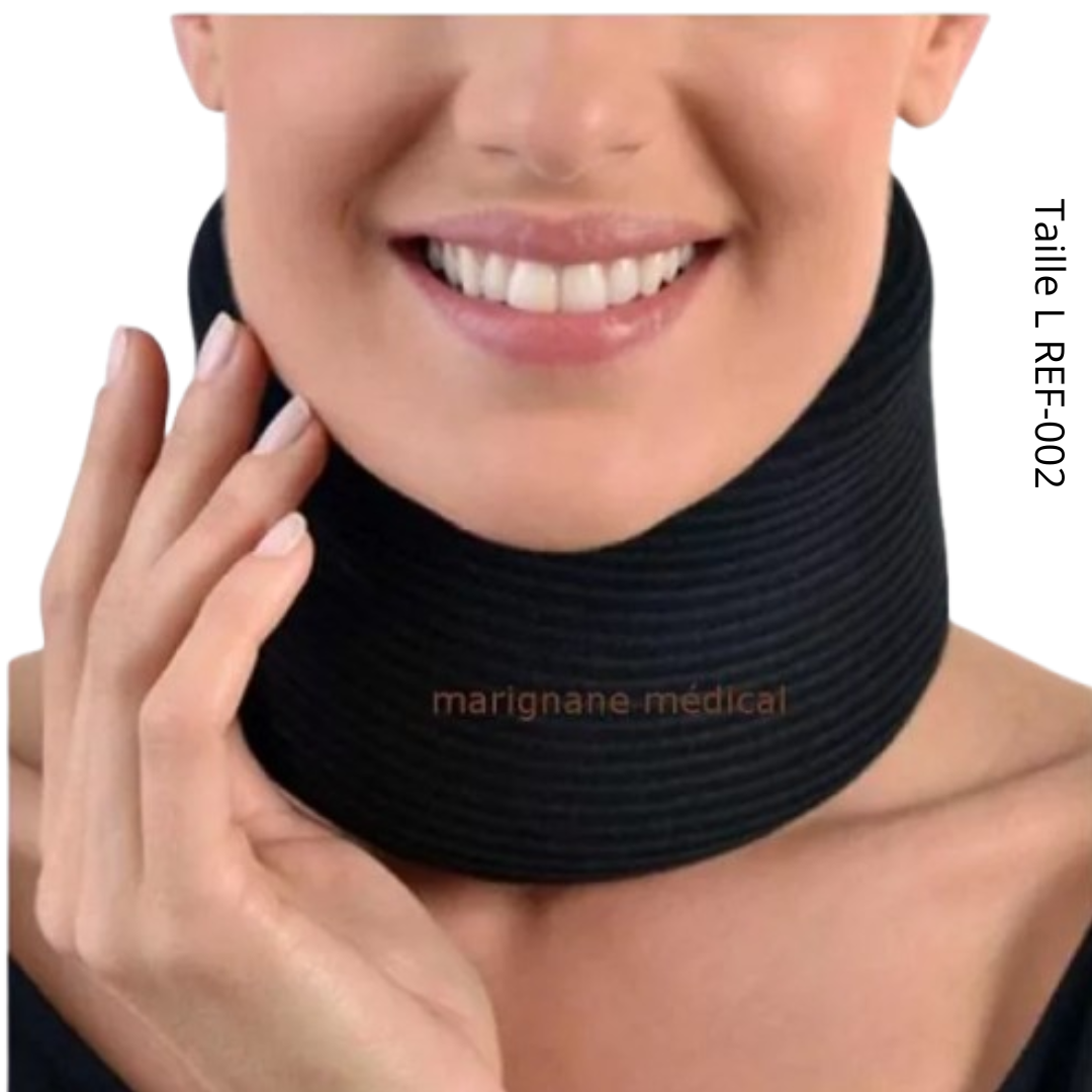 Collier Cervical Mousse Noir Taille Large REF-002