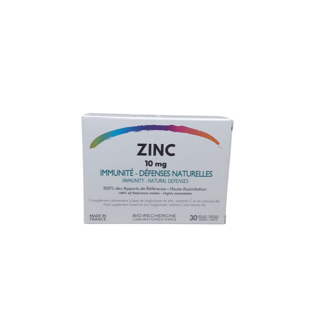 Zinc 10mg 30 gélules