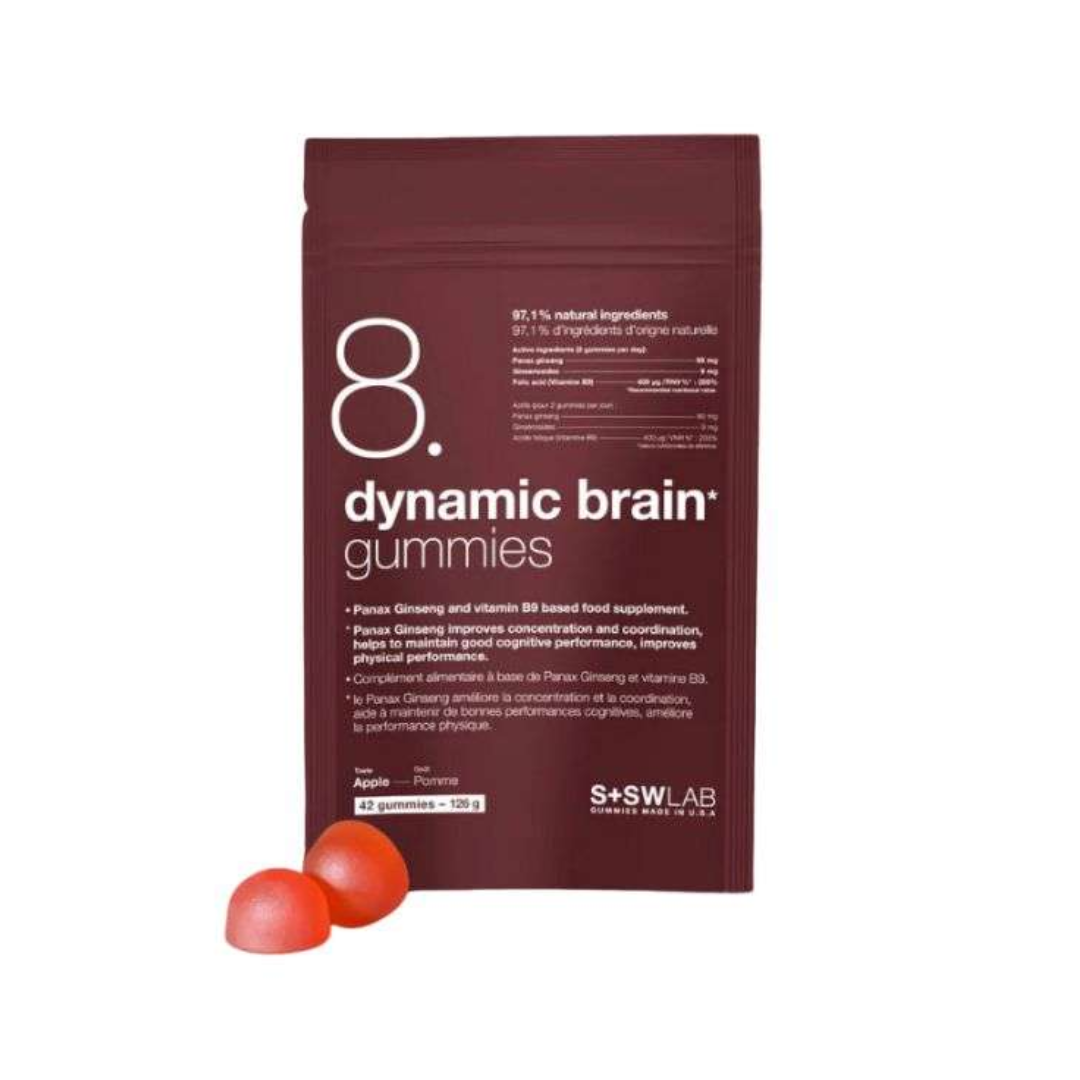 8.Dynamic Brain 42 Gummies Gout Pomme