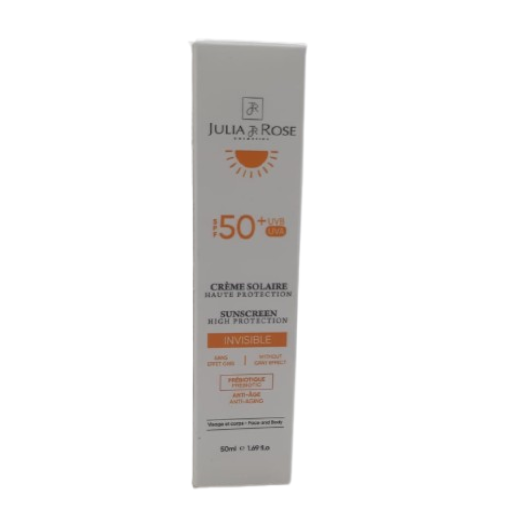 Crème Solaire Invisible Aux Prebiotiques Spf 50+