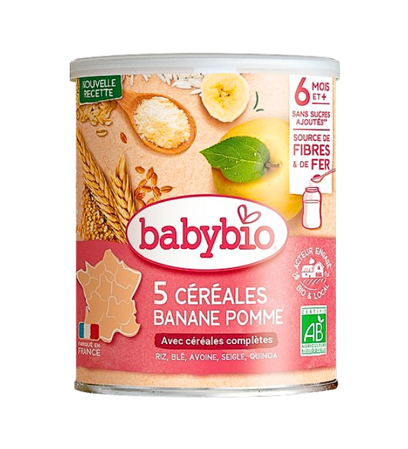 5 Céréales Banane Pomme 220g