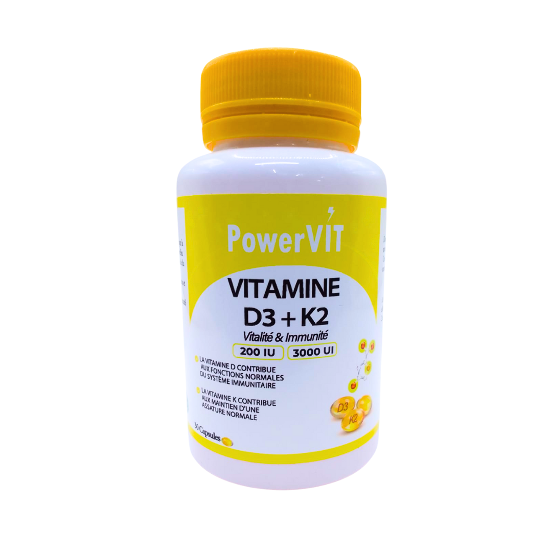 Vitamine D3+k2 30 Capsules