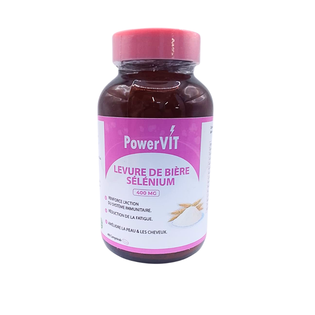 PowerVit Levure de Biere Selenium 400mg 400 Gelules