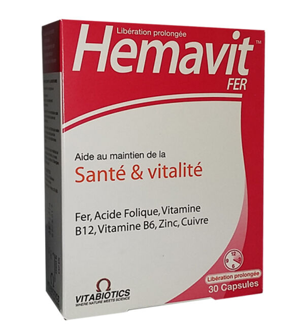 Hemavit Fer Santé et Vitalité - 30 capsules