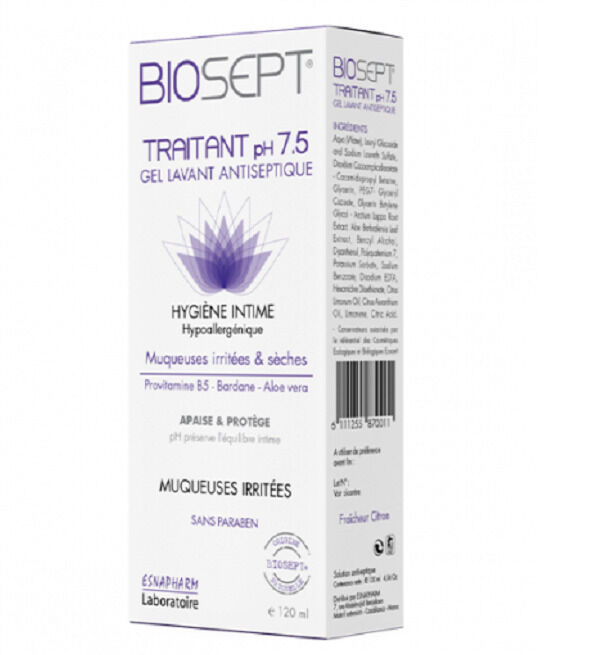 TRAITANT pH 7.5 GEL ANTISEPTIQUE 120 ML