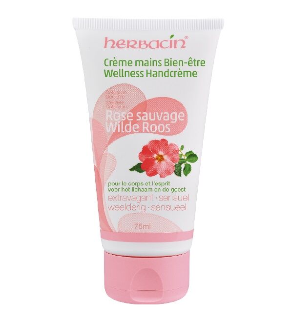 Herbacin hand cream wild rose tube 75ml