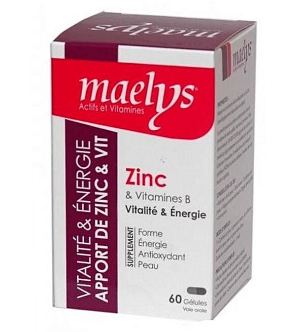 Maelys Zinc et Vitamines B - 60 Gélules