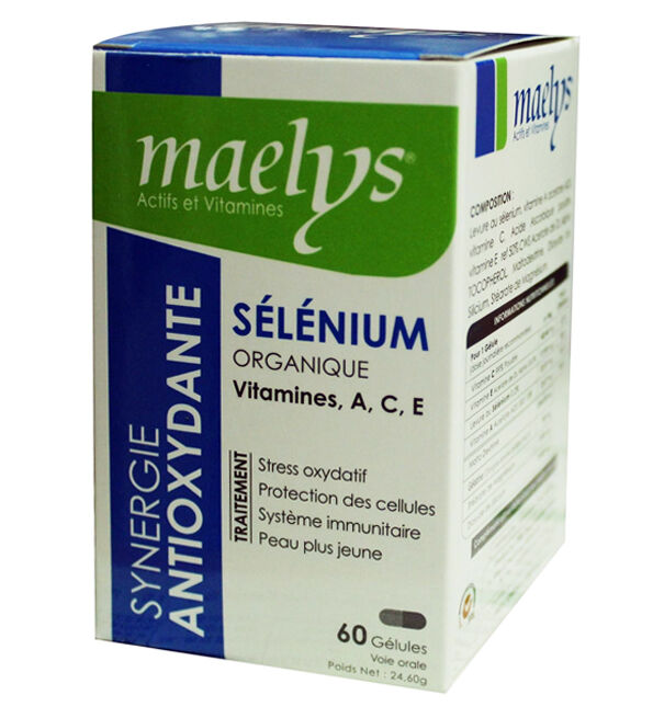Sélénium Organique Vitamines A C E - 60 Gélules