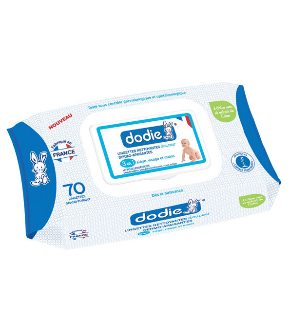 Lingettes nettoyantes derme-apaisantes - (x70)