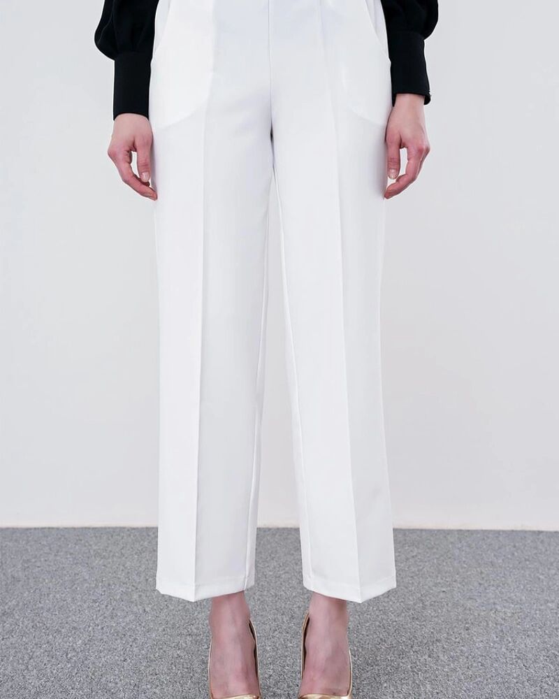 Pantalon large élastique