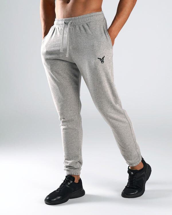 Essential Pantalon De Sport Coton Gris Chiné