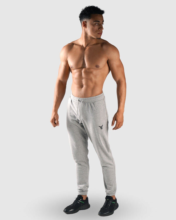 Essential Pantalon De Sport Coton Gris Chiné