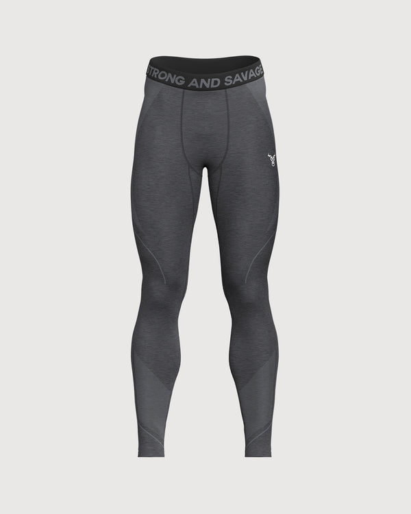 Progress Seamless Leggings Homme Noir Chiné
