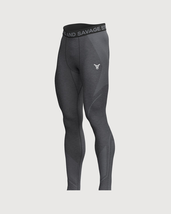 Progress Seamless Leggings Homme Noir Chiné