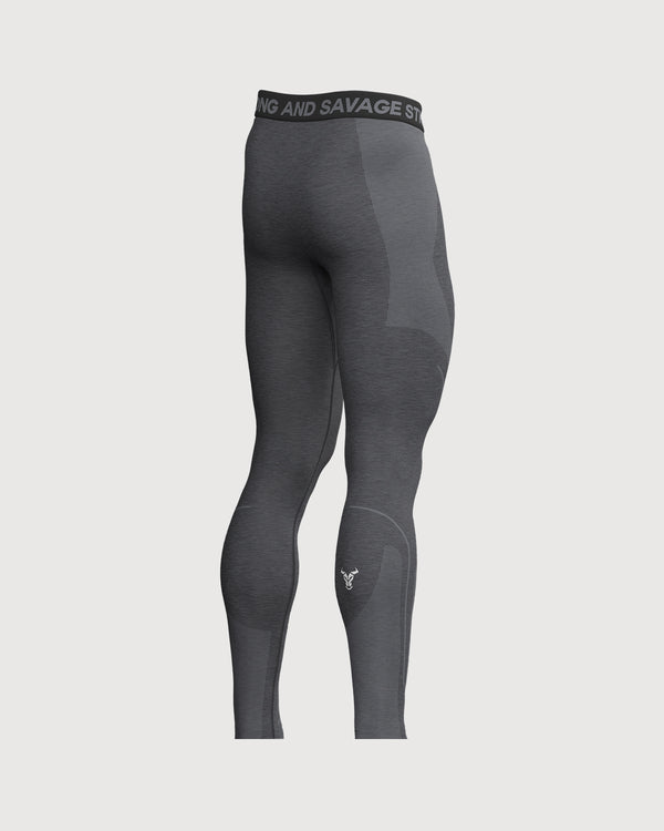 Progress Seamless Leggings Homme Noir Chiné thumbnail 4