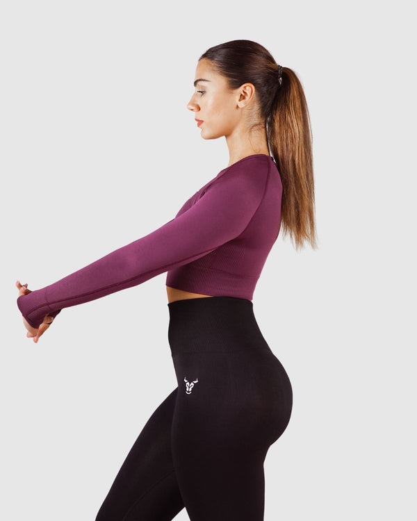 Essential Seamless Haut Court Femme Violet