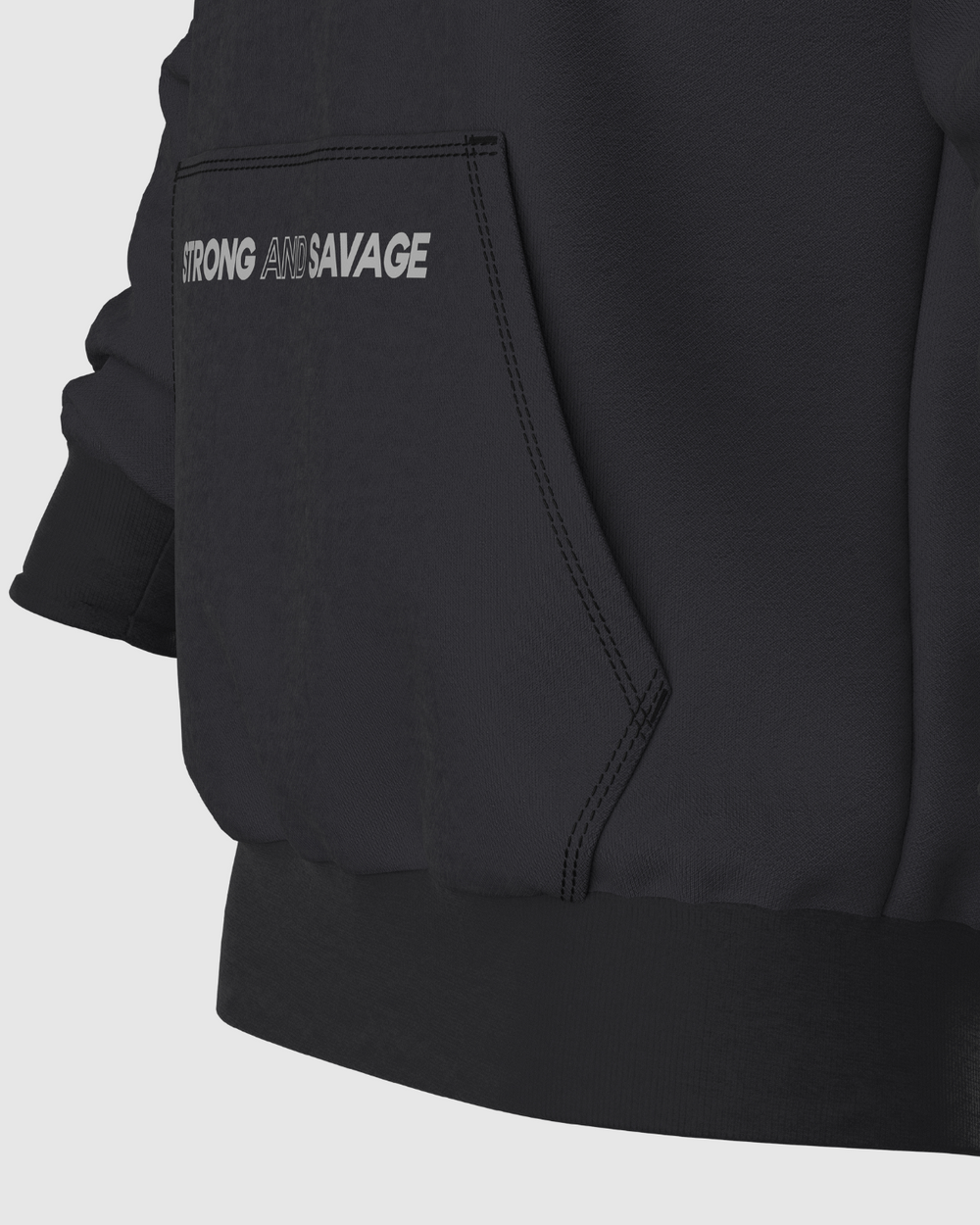 Classic Sweat à Capuche Coton Noir thumbnail 4