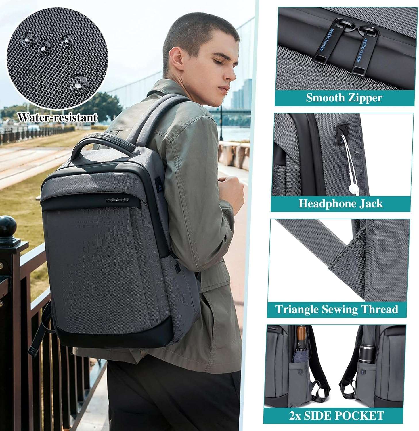 sac á dos / Pc / Luxe / Slim / Extensible sac à dos pratique thumbnail 4