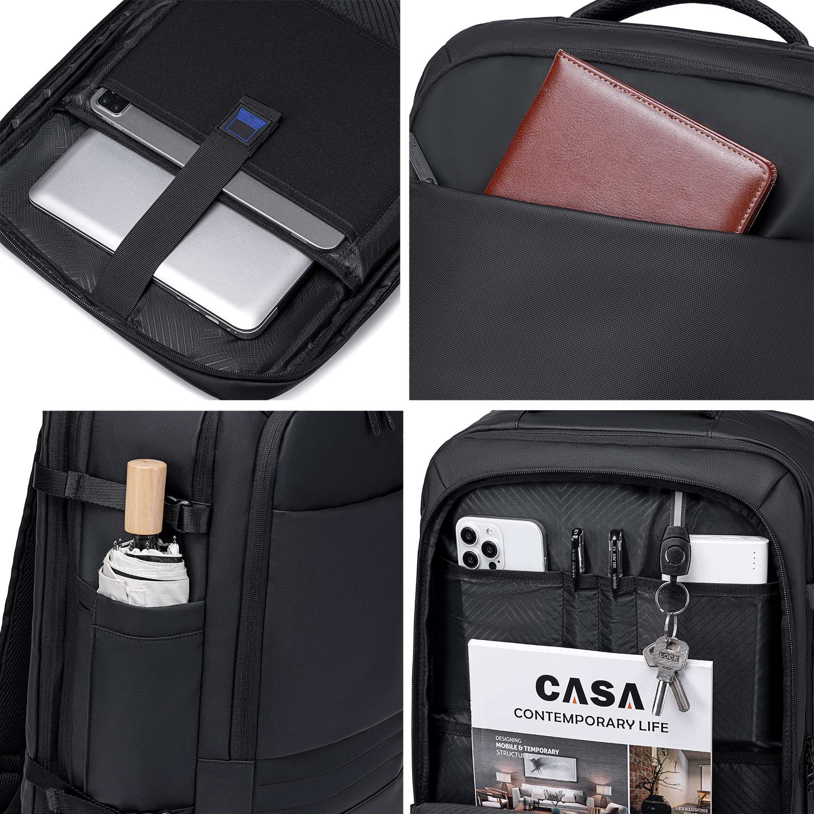 Golden Wolf sac á dos, Pc, compact, étanche sac à dos pratique polyvalent thumbnail 3