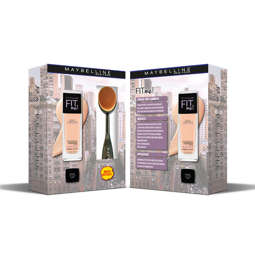 Pack - Fit me FT 115 IVORY + Brush offerte