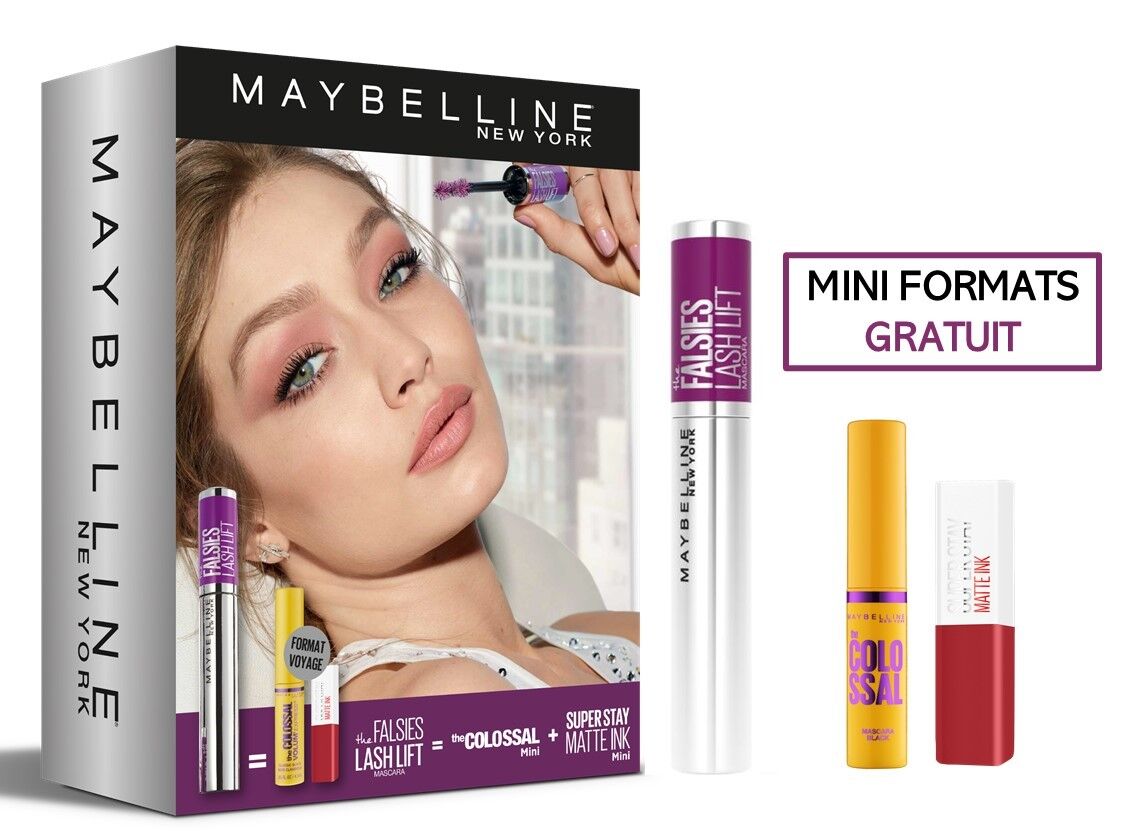 Pack maybelline - The Falsies lash lift + Mini SSMI Offert + The Colossal Mini Offert