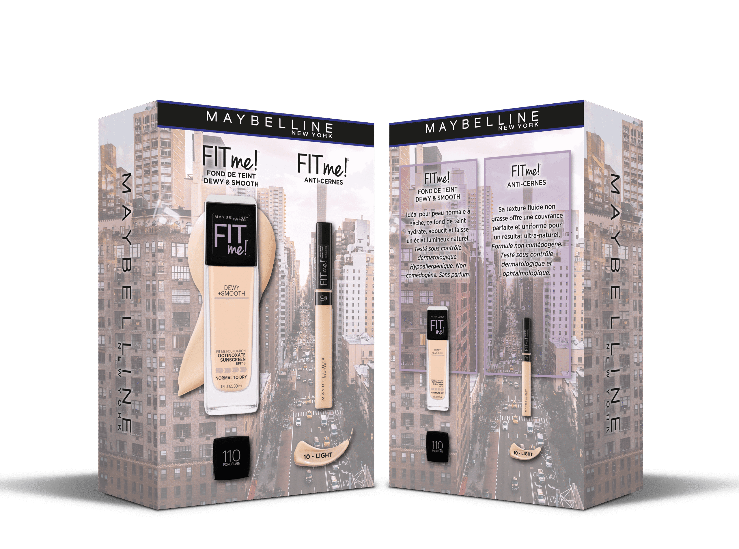 Pack - Fit me 125 NUDE BEIGE + Anti Cernes 25 MEDIUM