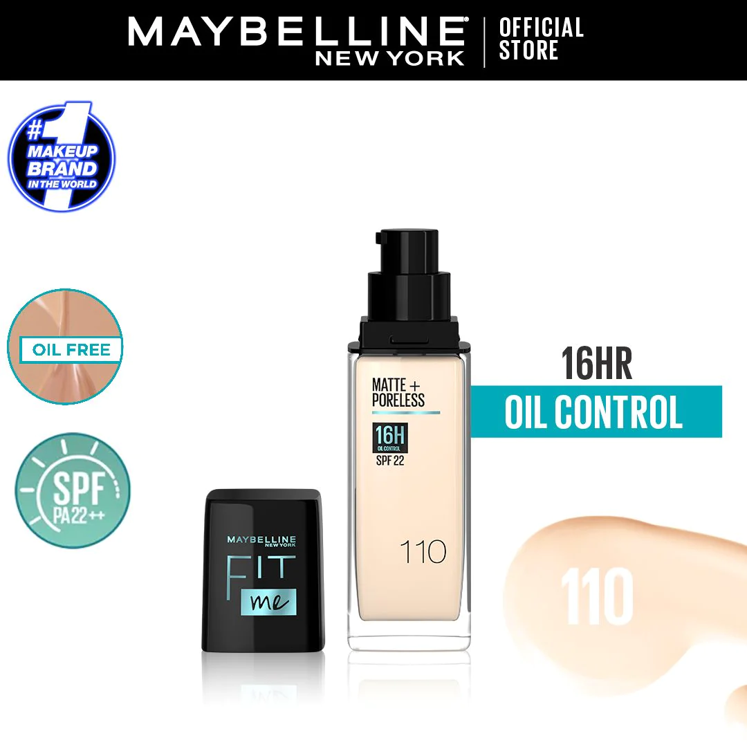 Fit Me Matte + Poreless Liquid Foundation SPF 22 - 110 Porcelaine 30ml