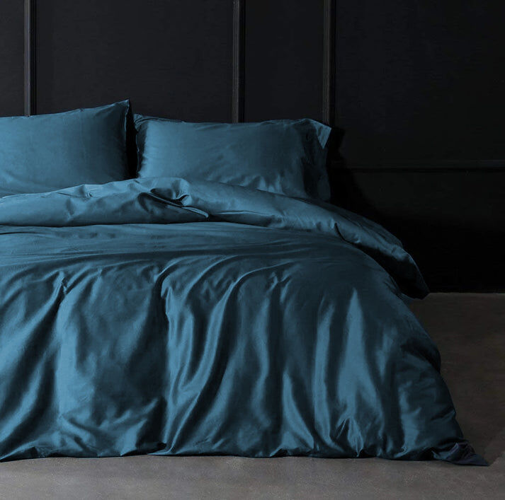 Housse de Couette + 2 Taies D'oreiller 100% Coton