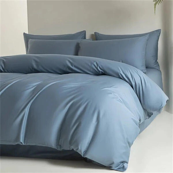 Housse de Couette + 2 Taies Doreiller Percale 100% Coton