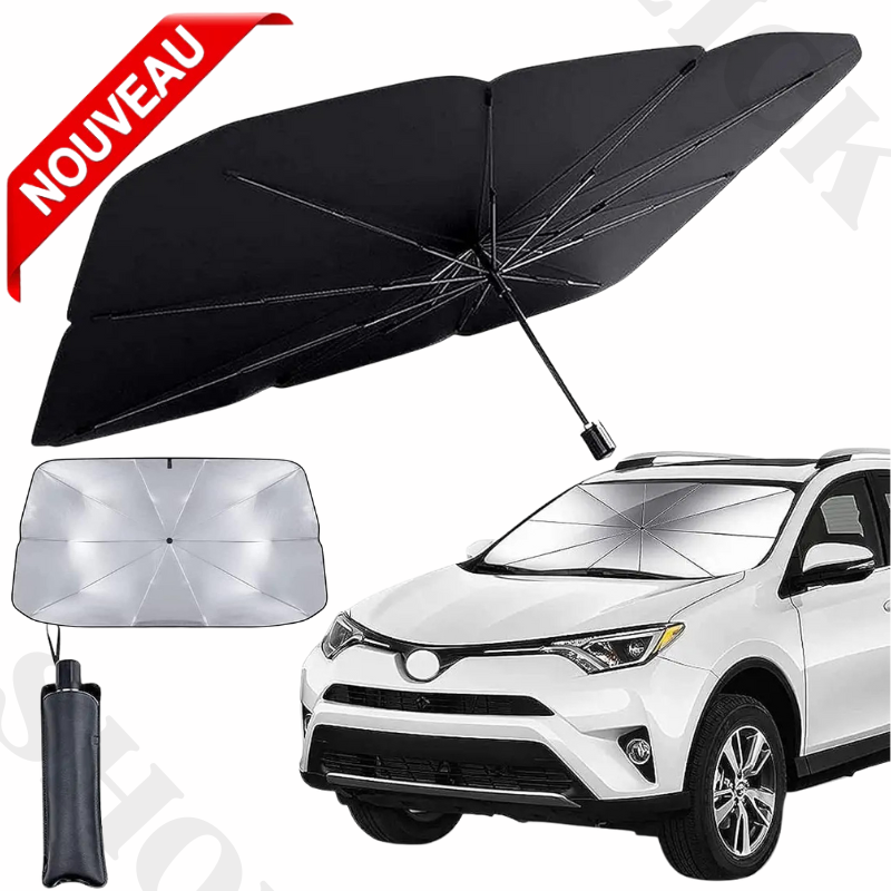 Pare-soleil de Pare-brise de Voiture Parapluie - Pare-soleil de Voiture Pliable Bloc Uv Fenêtre Avant de Voiture thumbnail 1