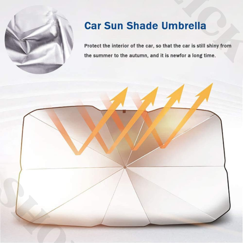 Pare-soleil de Pare-brise de Voiture Parapluie - Pare-soleil de Voiture Pliable Bloc Uv Fenêtre Avant de Voiture thumbnail 2