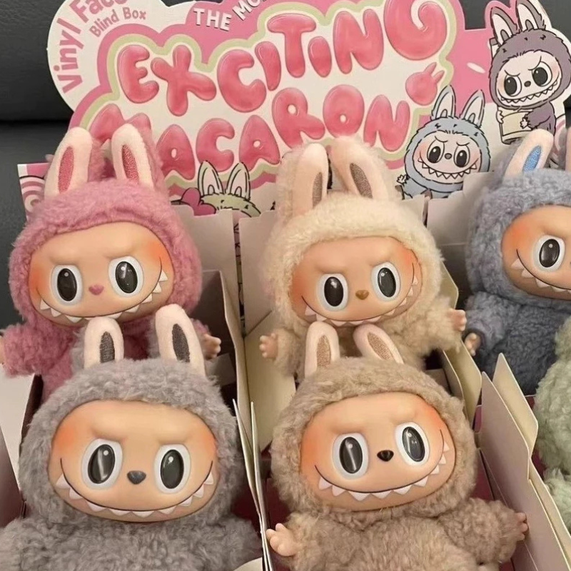 Labubu the Monsters the Monsters - Boîte Surprise en Peluche Vinyle Macaron Excitante, 1pcs - Porte-clés Couleur Aléatoire