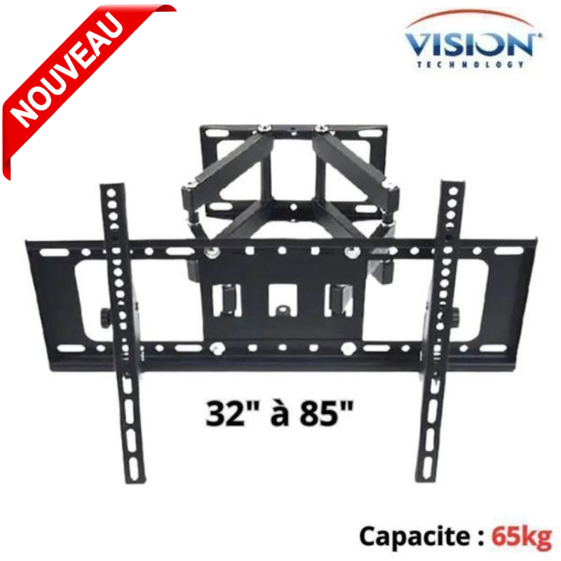 Support Mural Tv pour Téléviseurs Lcd Led à Tv Écran Plat de 32 à 85. 65kg thumbnail 1