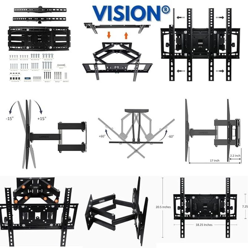Support Mural Tv pour Téléviseurs Lcd Led à Tv Écran Plat de 32 à 85. 65kg thumbnail 4
