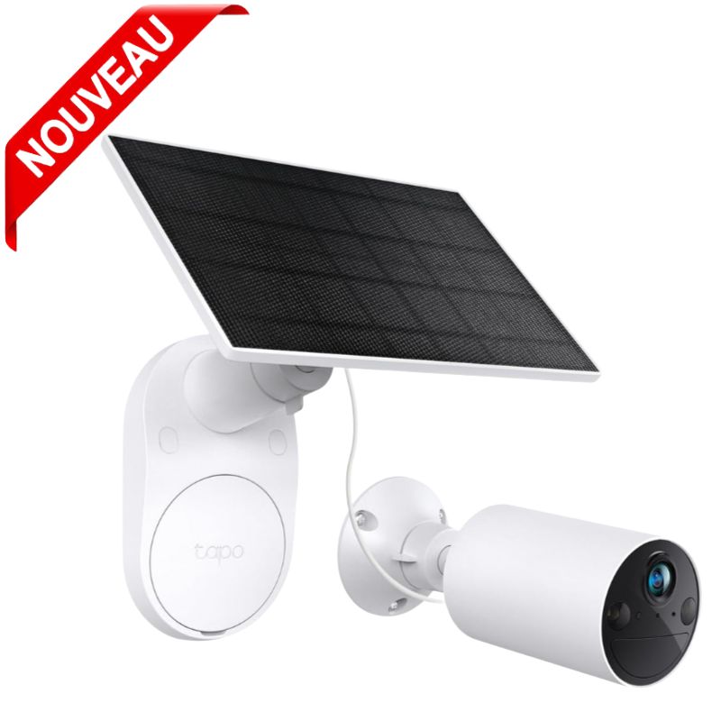 Caméra de Sécurité Intelligente Solaire C410 Kit avec Batterie sans Fil 2k sans Fil Alimentée par Batterie