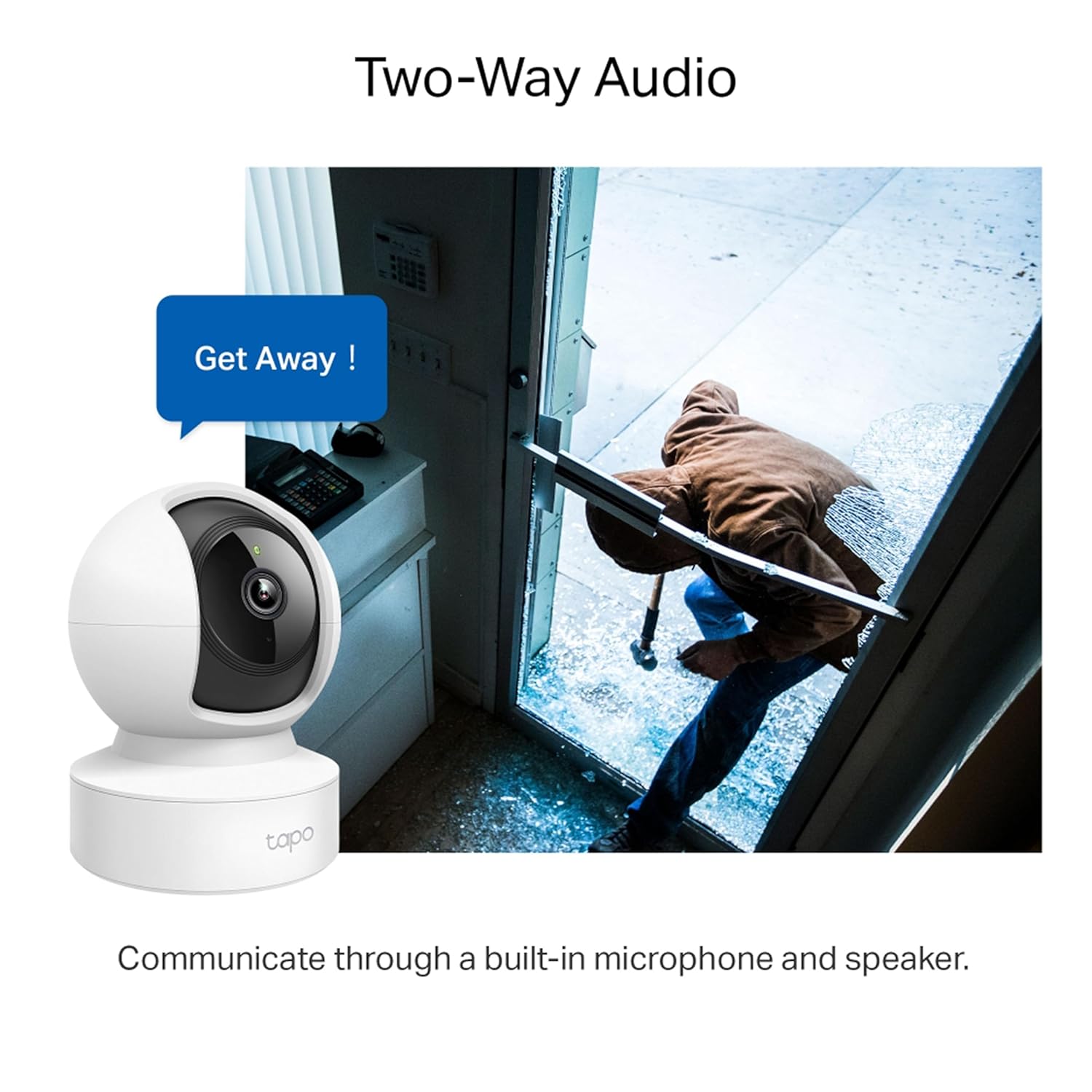 Caméra de Sécurité C212 – Wi-fi Haute Définition 2k (3mp) Panoramique 360° / Inclinable avec Vision Nocturne et Audio Bidirectionnel thumbnail 3