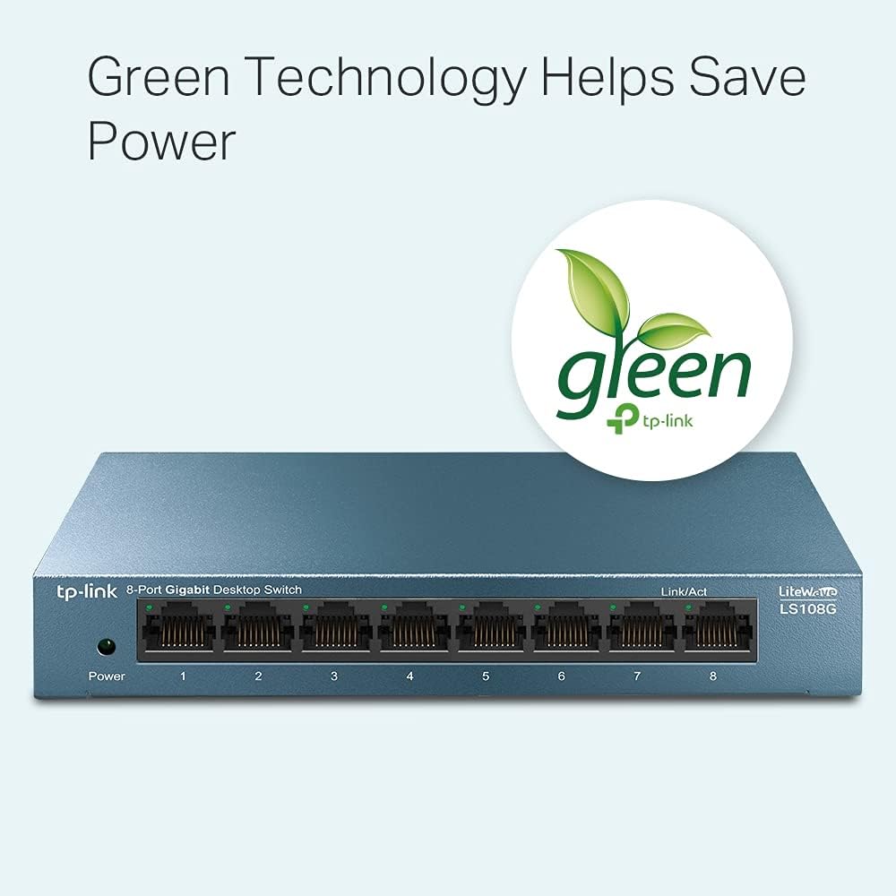 Switch Hub Ethernet Gigabit à 8 Ports, Boîtier en Metal, Ls108g thumbnail 4