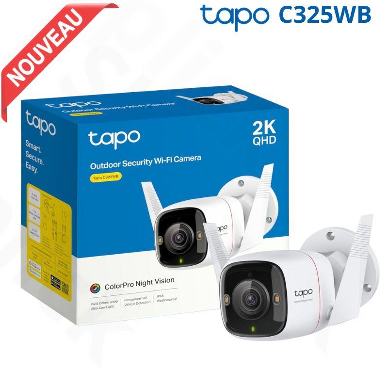 Caméra de Surveillance Extérieure 2k Qhd, 4mp Étanche Ip66, Détection de Mouvement, C325 Starlight